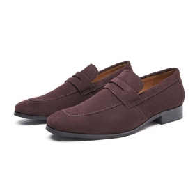 Ανδρικά Loafers Μοκασίνι Nubuck Αγελαδινό Δερμάτινο Πέταλο Γόβα