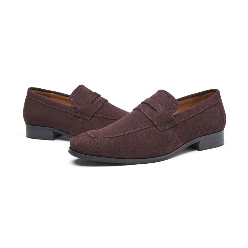 Ανδρικά Loafers Μοκασίνι Nubuck Αγελαδινό Δερμάτινο Πέταλο Γόβα - καστανός