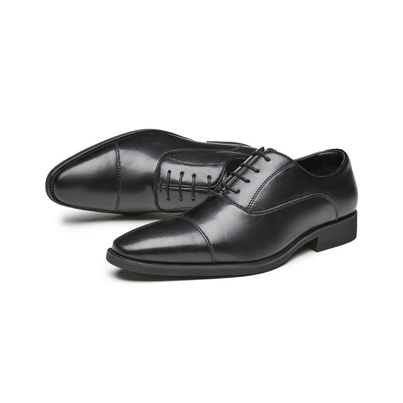 Ανδρικά Επίσημα Παπούτσια Oxford Lace Up Point Toe - μαύρος