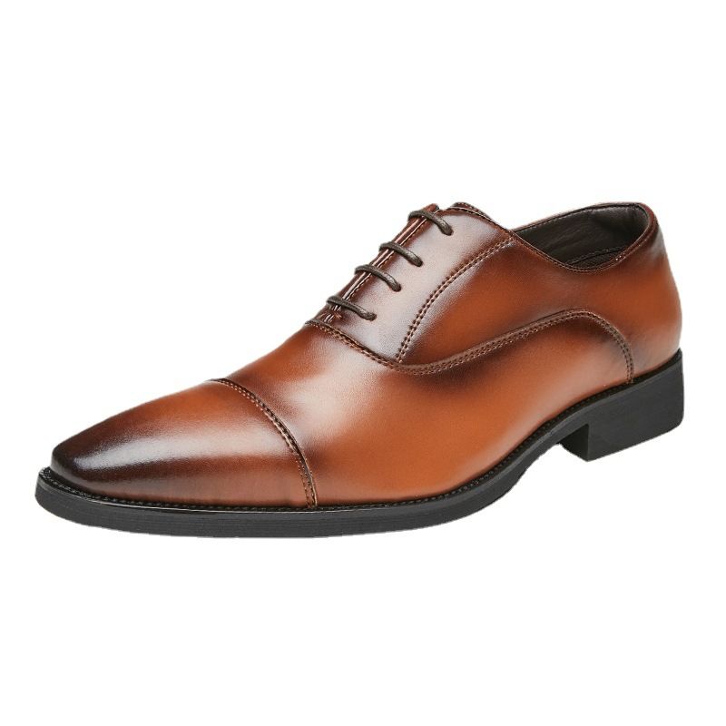 Ανδρικά Επίσημα Παπούτσια Oxford Lace Up Point Toe - καστανός