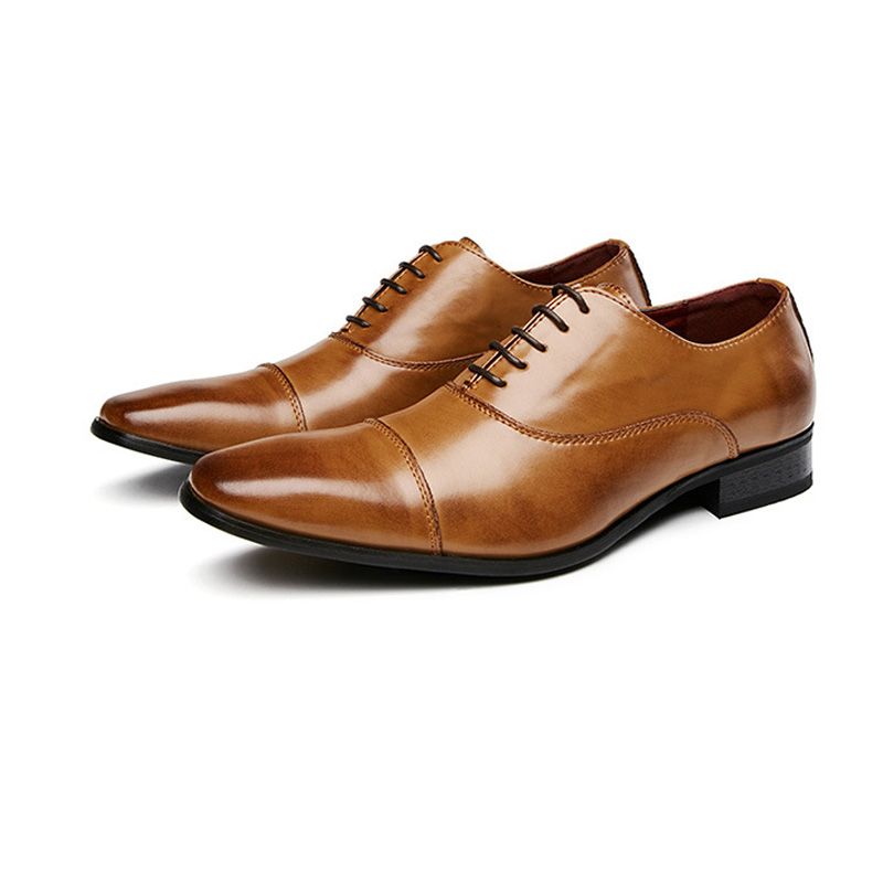 Ανδρικά Παπούτσια Φόρεμα Business Modern Lace Up Δερμάτινο Oxford Square Toe