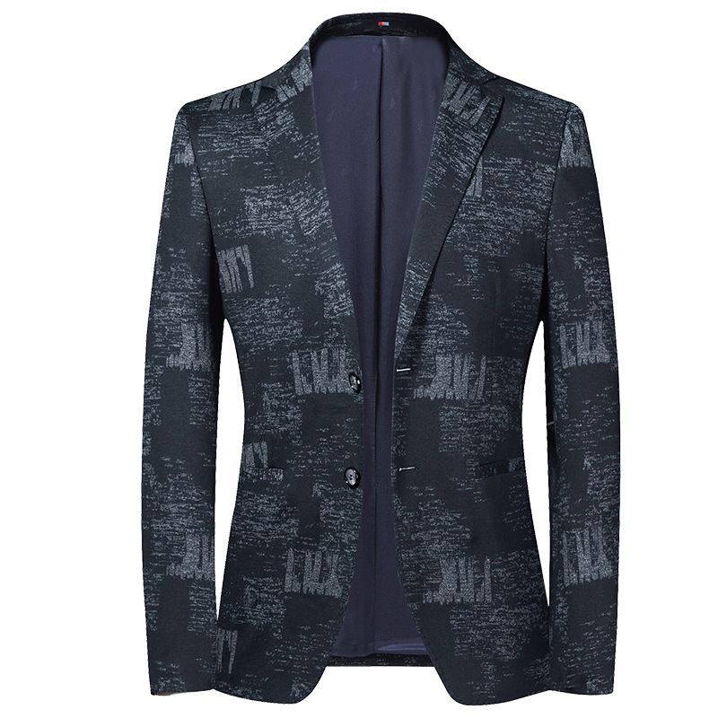 Ανδρικό Blazer Sport Coat Color Block Slim Casual Με Δύο Κουμπιά