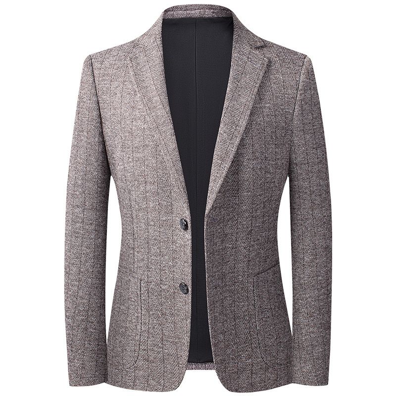 Ανδρικό Παλτό Blazer Sport Πλεκτό Μάλλινο Slim Casual Με Δύο Κουμπιά