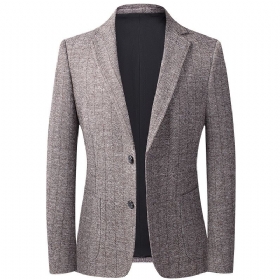 Ανδρικό Παλτό Blazer Sport Πλεκτό Μάλλινο Slim Casual Με Δύο Κουμπιά